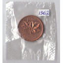 1963 - 1 centesimo Canada Foglia D'Acero Fdc